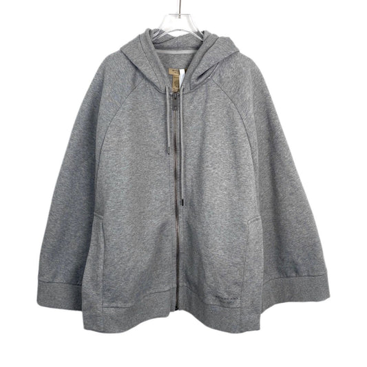 Burberry Grey Hooded Zipper Cape Coat 68×166cm Grade A 98% New