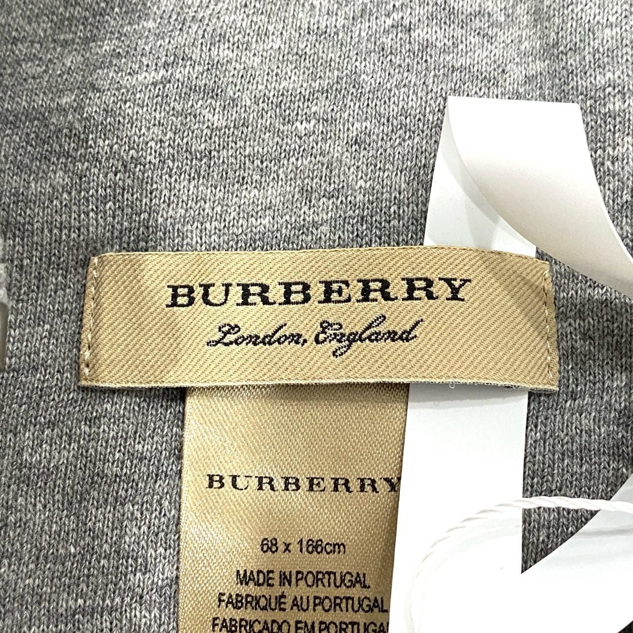 Burberry Grey Hooded Zipper Cape Coat 68×166cm Grade A 98% New