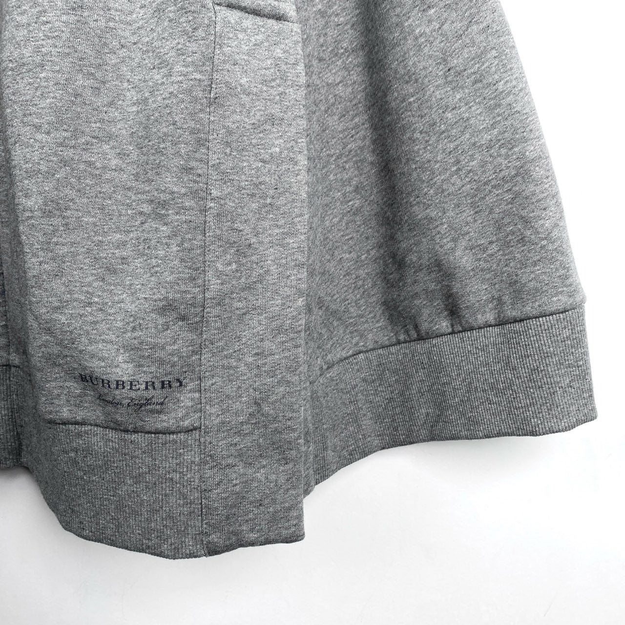 Burberry Grey Hooded Zipper Cape Coat 68×166cm Grade A 98% New