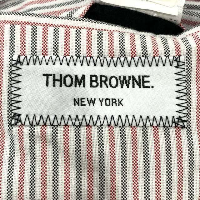 Thom Browne New York Classic Four-Bar Lapel Jacket Size 2 Blue & Black Cotton