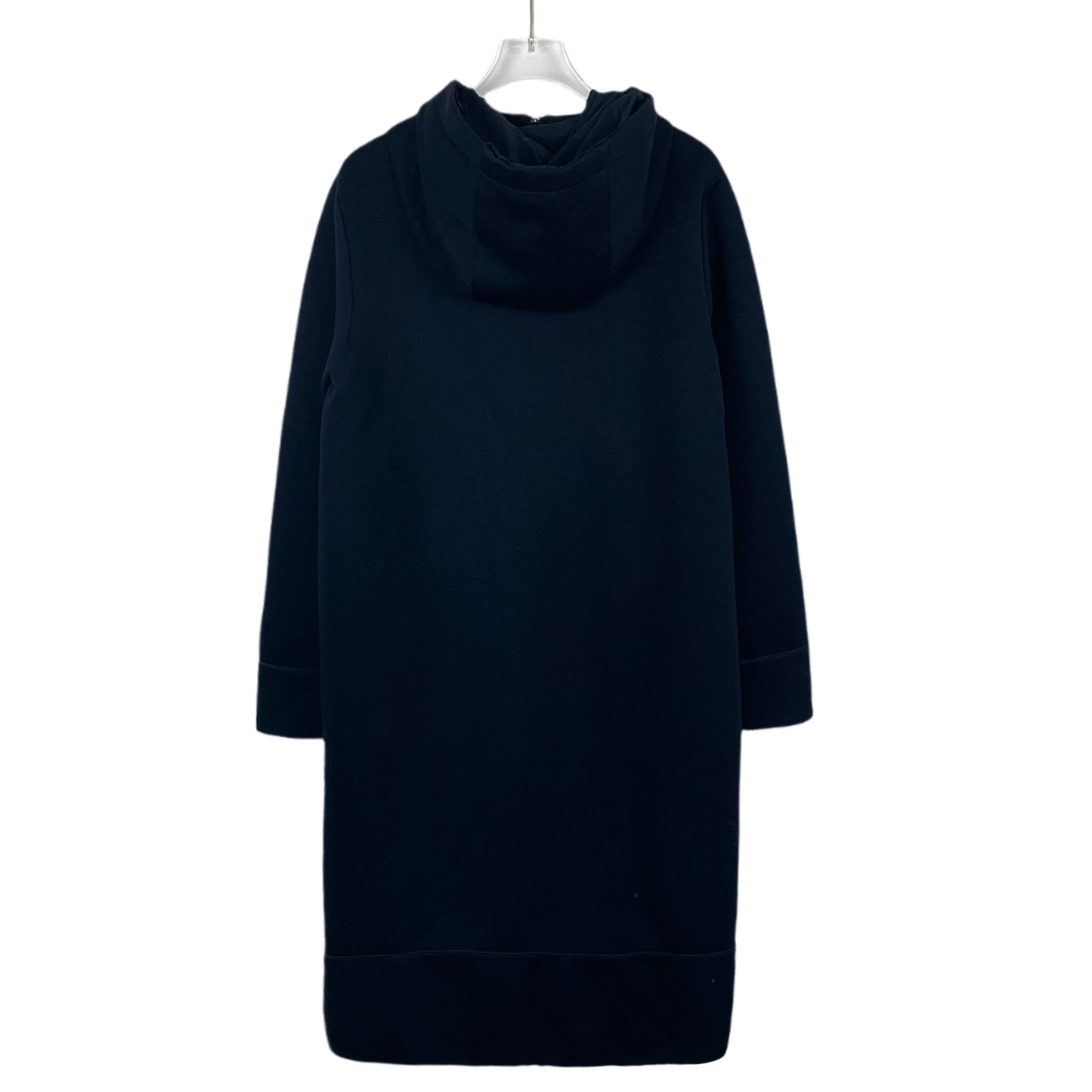 Maxmara Blue Hooded Zip-Up Coat