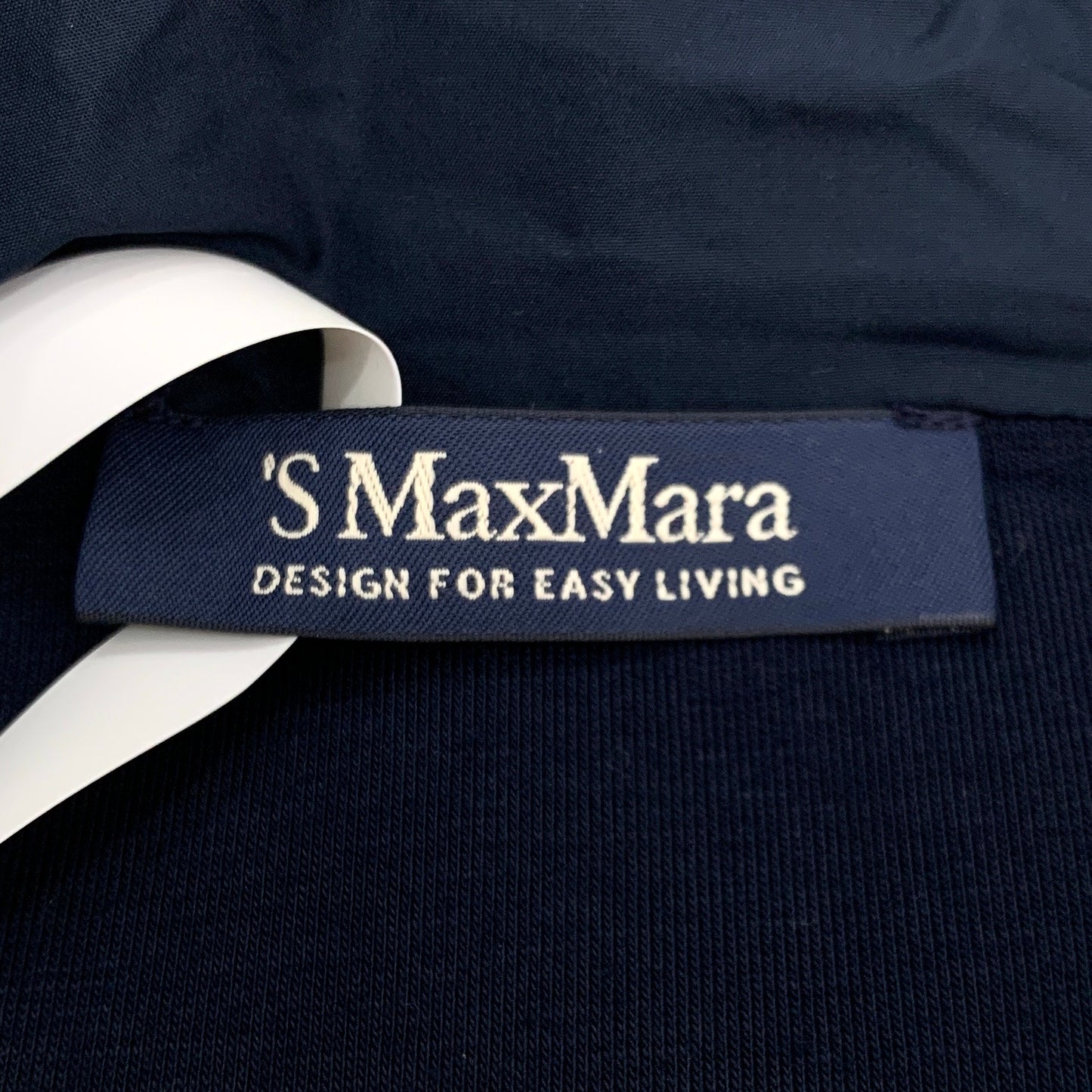 Maxmara Blue Hooded Zip-Up Coat