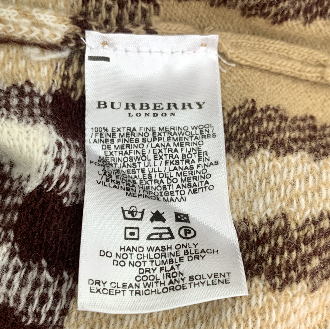 Burberry Brown Check V-Neck Knitted Vest