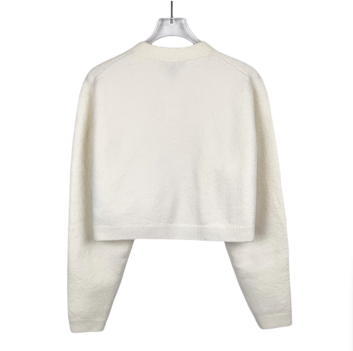 Louis Vuitton 2023 White Single-Breasted Lambswool Long-Sleeve Knit Cardigan