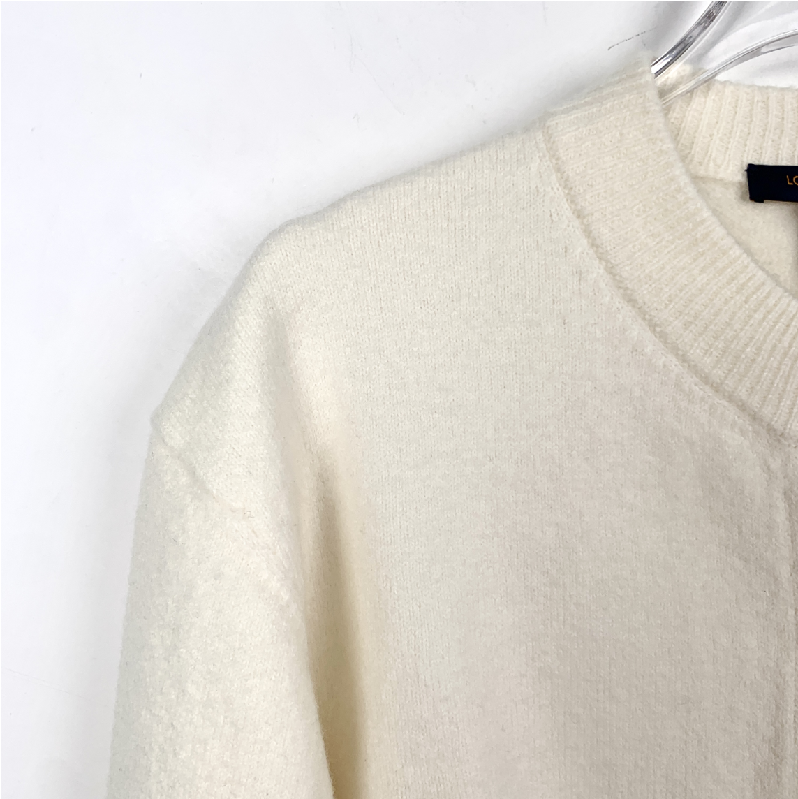 Louis Vuitton 2023 White Single-Breasted Lambswool Long-Sleeve Knit Cardigan