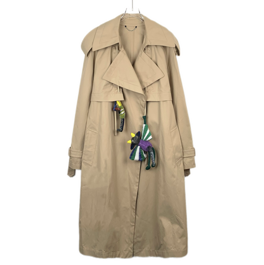 Louis Vuitton Brown Belted Trench Coat with Toy Accessory