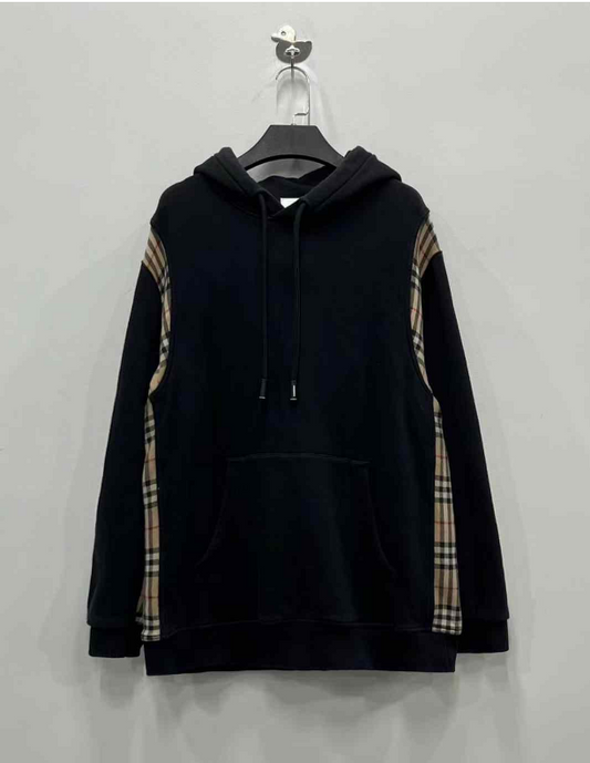 Burberry Black Vintage Check Hooded Sweatshirt