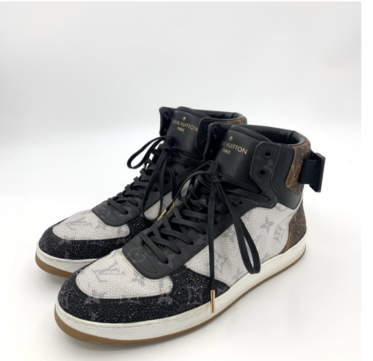 Louis Vuitton Rivoli Crystal-Embellished Sneakers