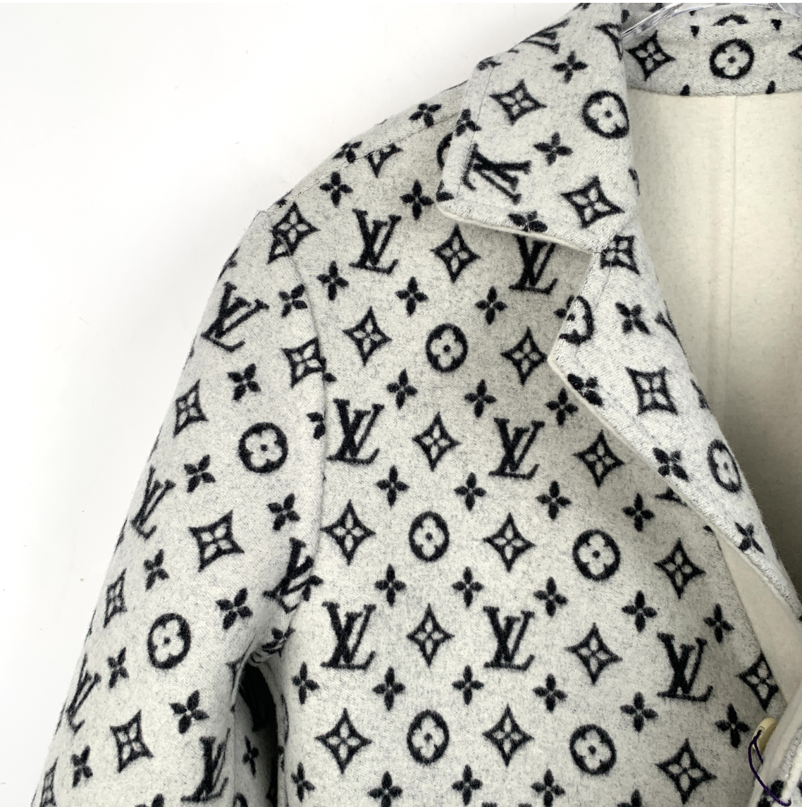 Louis Vuitton 2023 Colorblock Monogram Reversible Shearling Coat