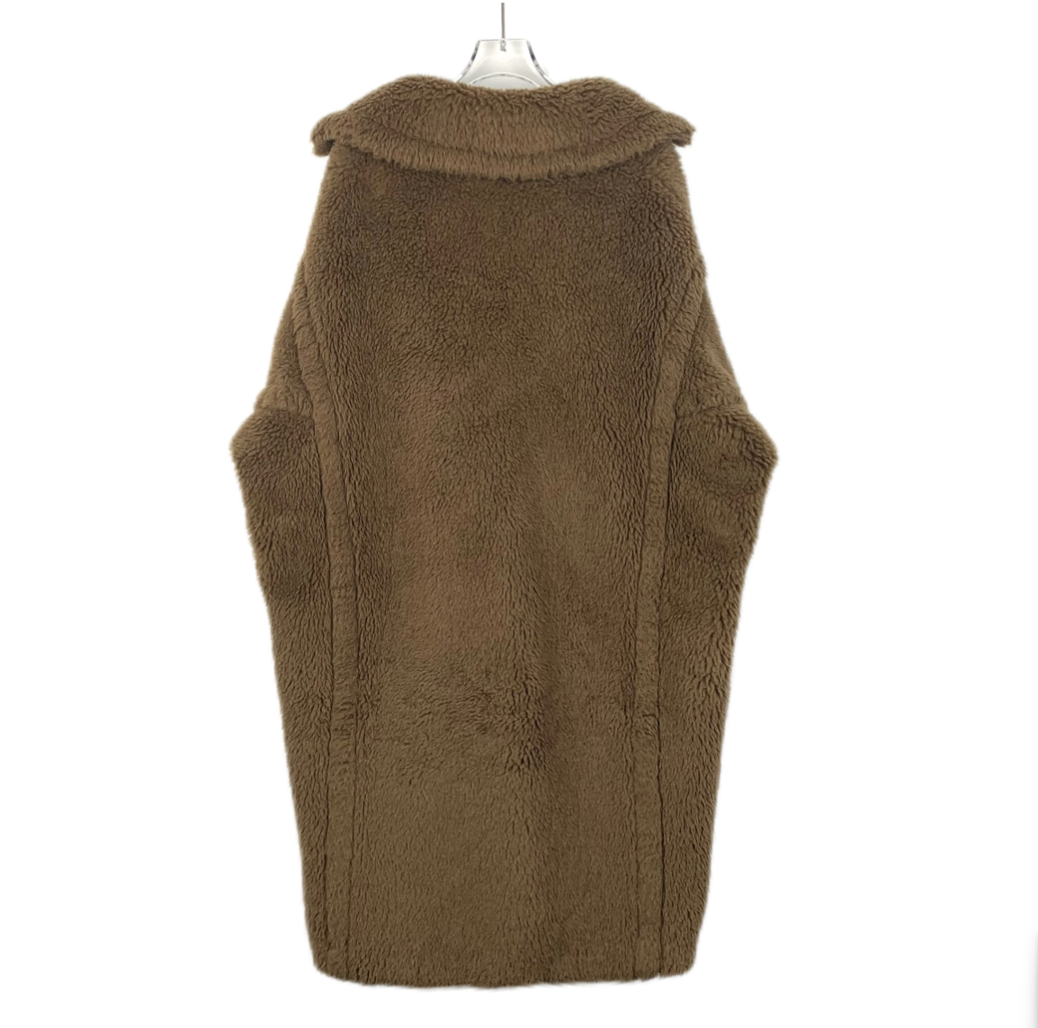 Max Mara Teddy Collection Deep Brown Alpaca Wool Double-Breasted Coat