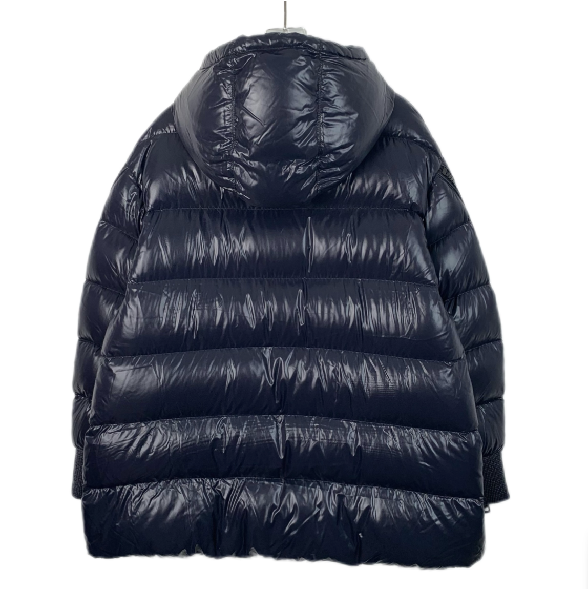 Moncler Liriope Series Navy Blue Logo Letter Hooded Down Jacket