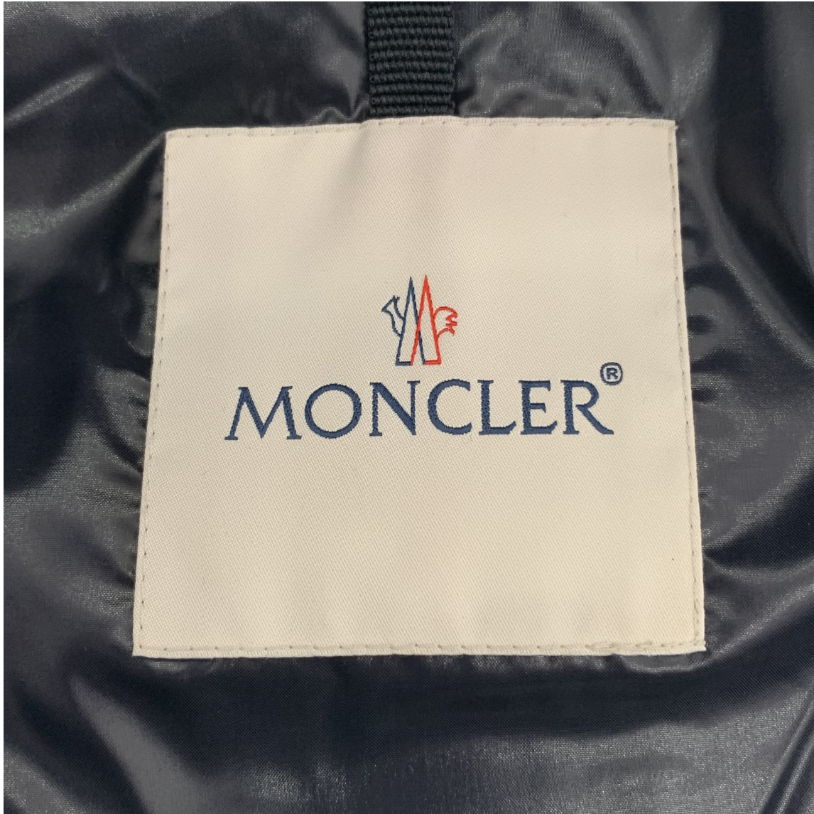 Moncler Liriope Series Navy Blue Logo Letter Hooded Down Jacket