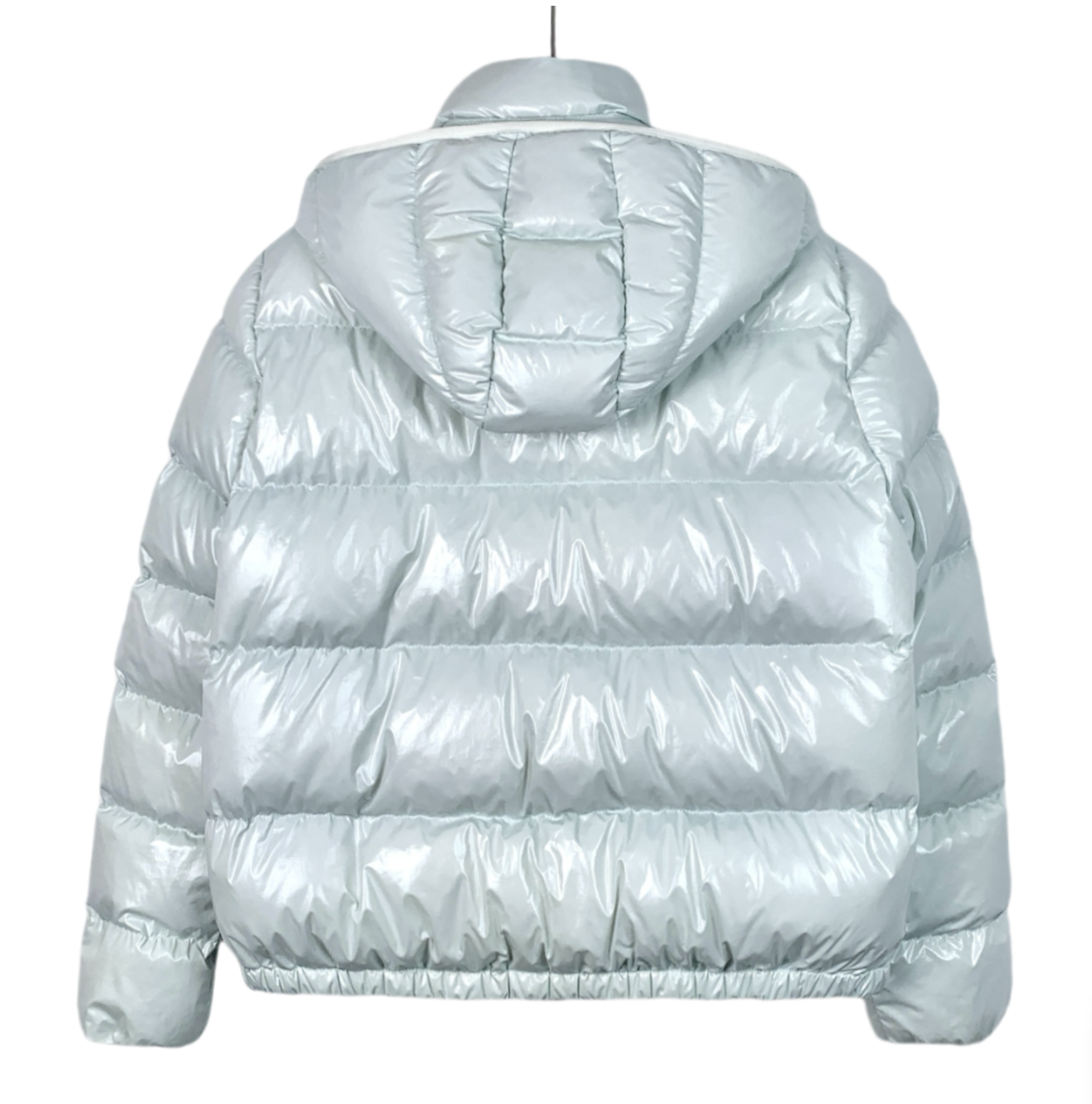 Moncler Andro Series 2023 Light Blue Hooded Quilted Down Jacket