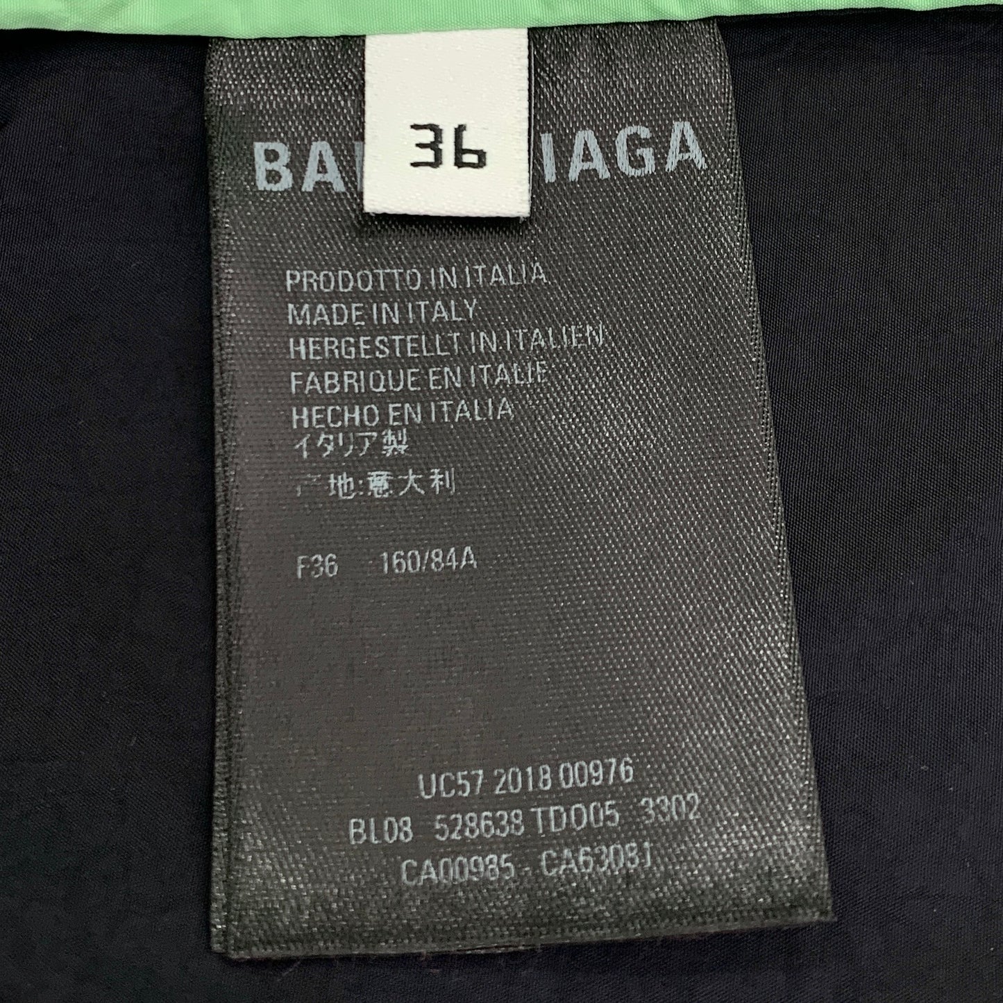 Balenciaga Paris Color-Block Logo Letter Print Zip-Up Windbreaker Jacket