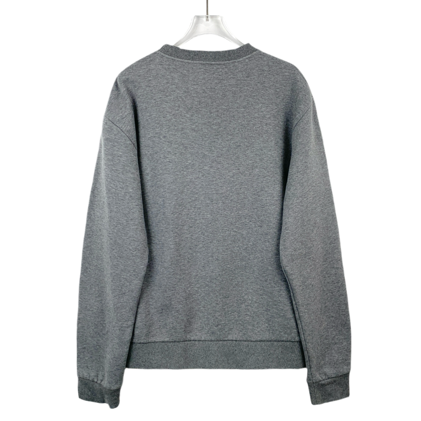 Louis Vuitton Grey Logo Letter Crewneck Cotton Pullover Sweatshirt