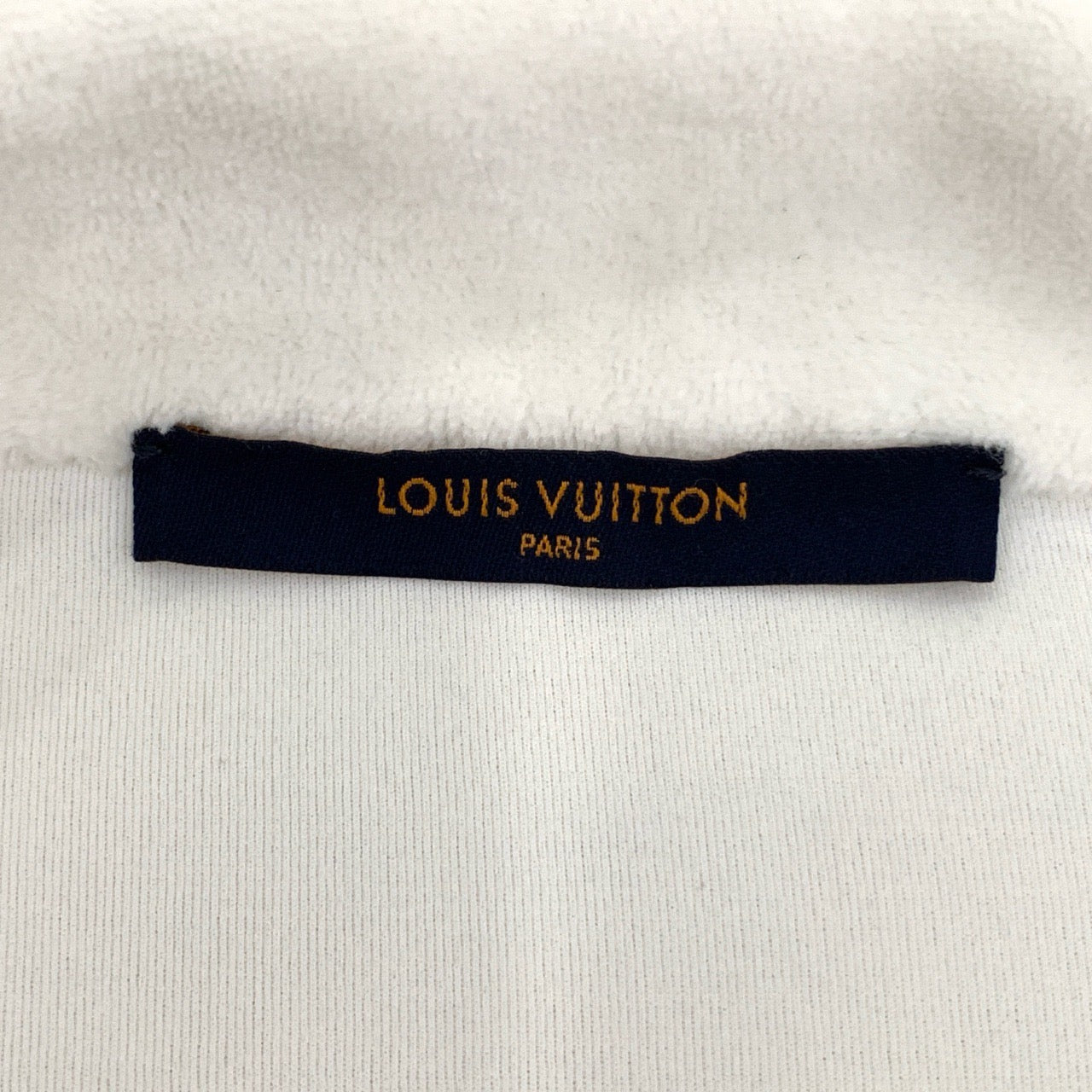 Louis Vuitton Embossed Monogram Half-Zip White Sweatshirt