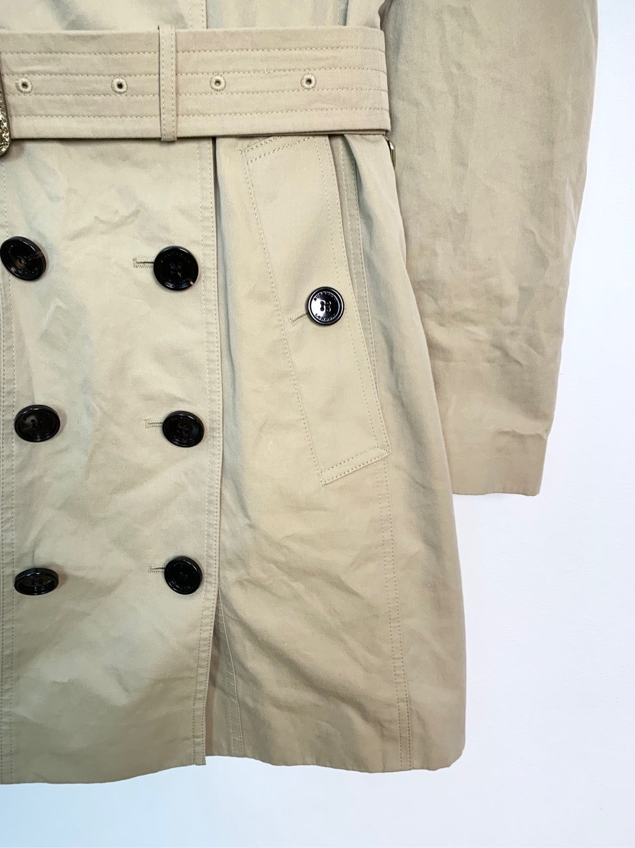 Burberry Double-Breasted Trench Coat with Belt