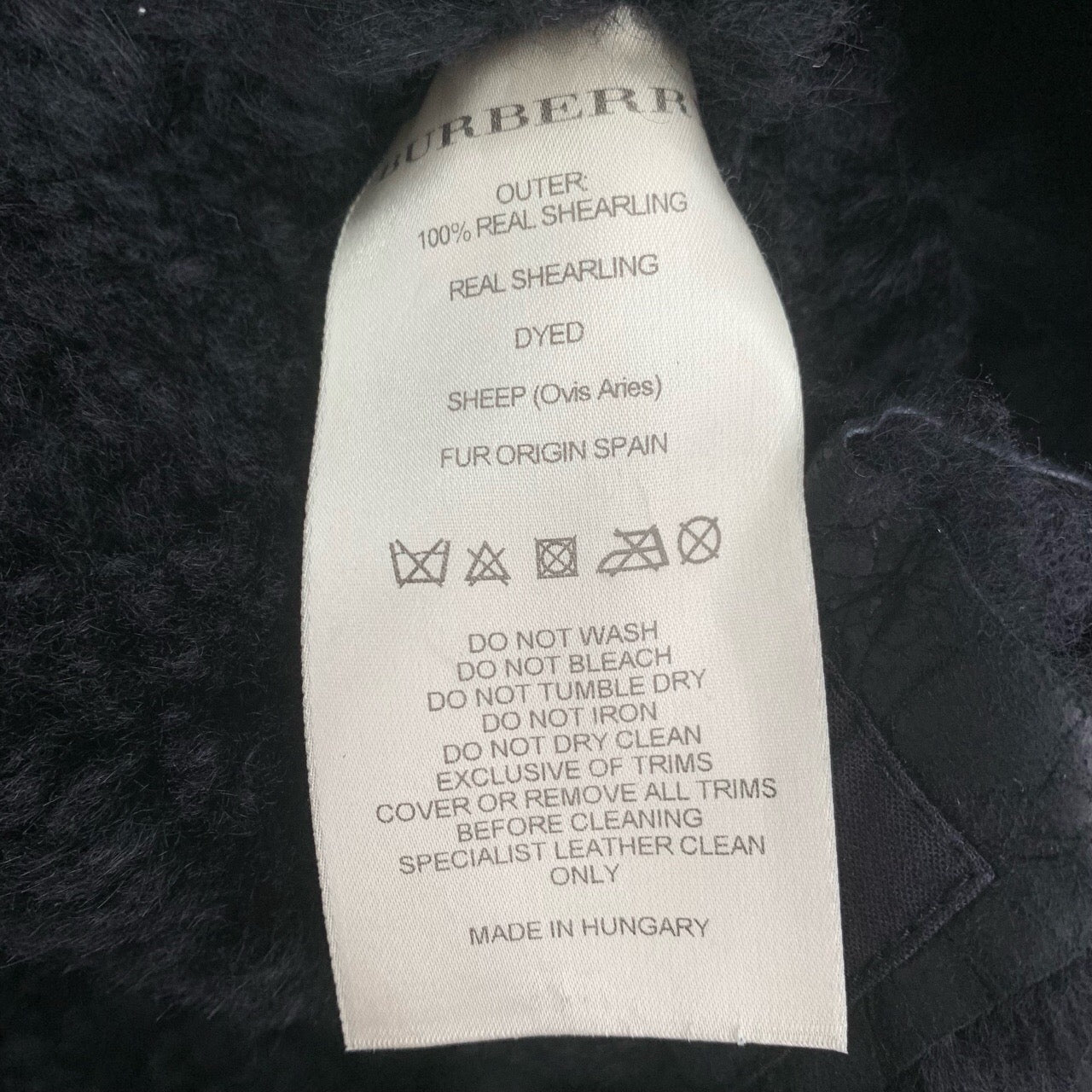 Burberry Shearling-Lined Leather Coat