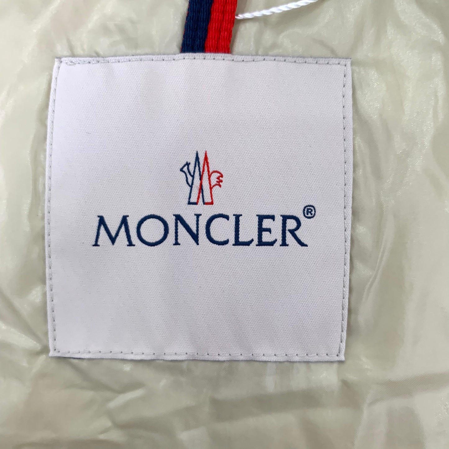 Moncler Frey Series Colorblock Glossy Down Jacket with Fur Trim Hood