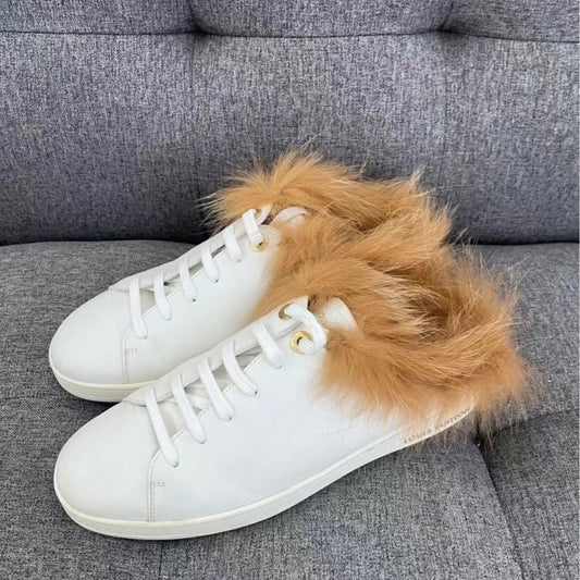 Louis Vuitton FRONTROW series furry casual sneakers