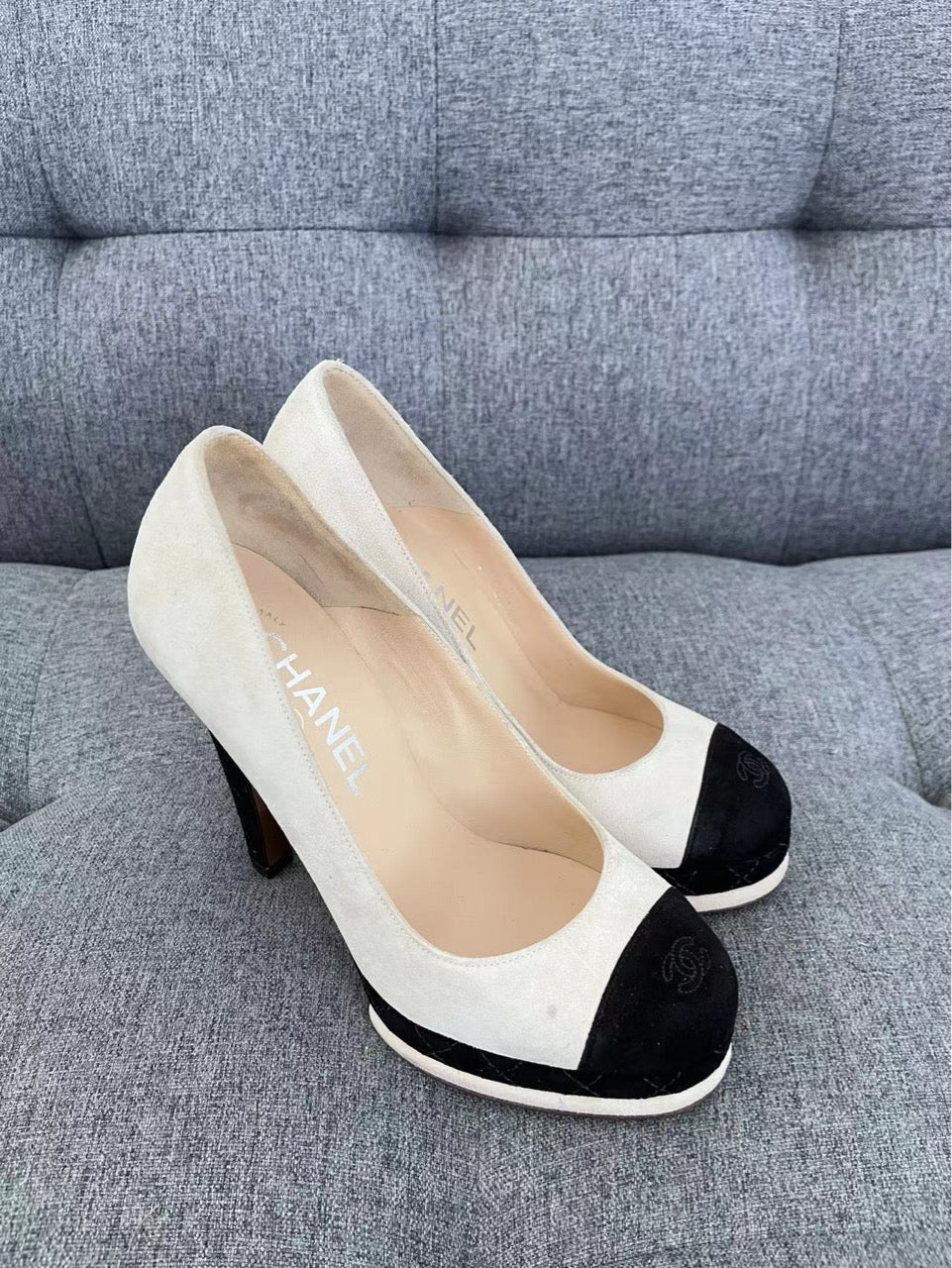 Chanel two-tone high heels