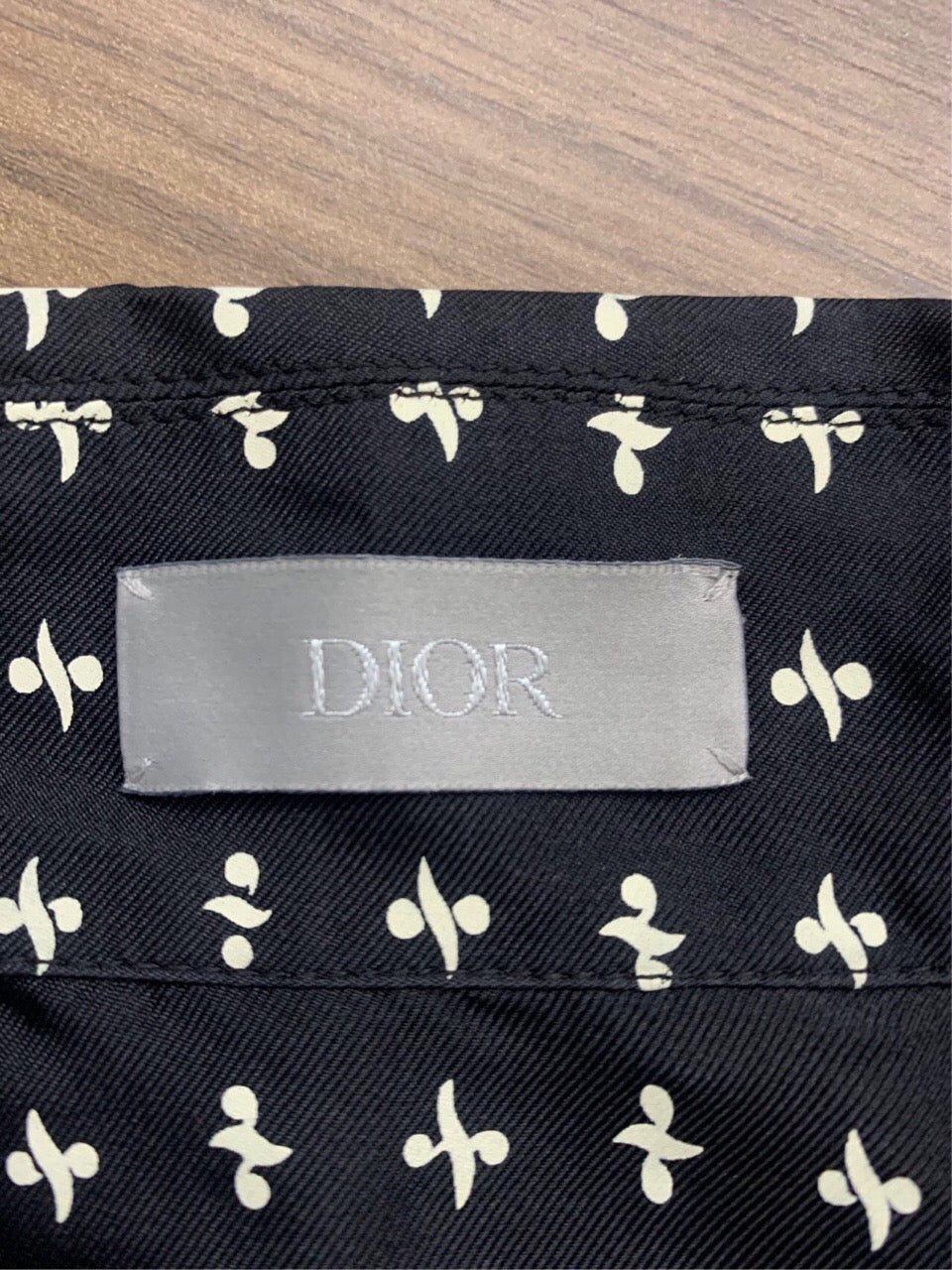 Dior black and white full print with turn-down collar