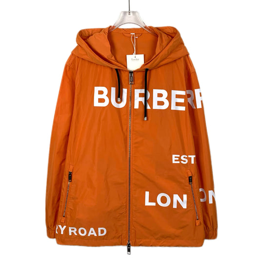 Burberry orange hooded jacket with letter print