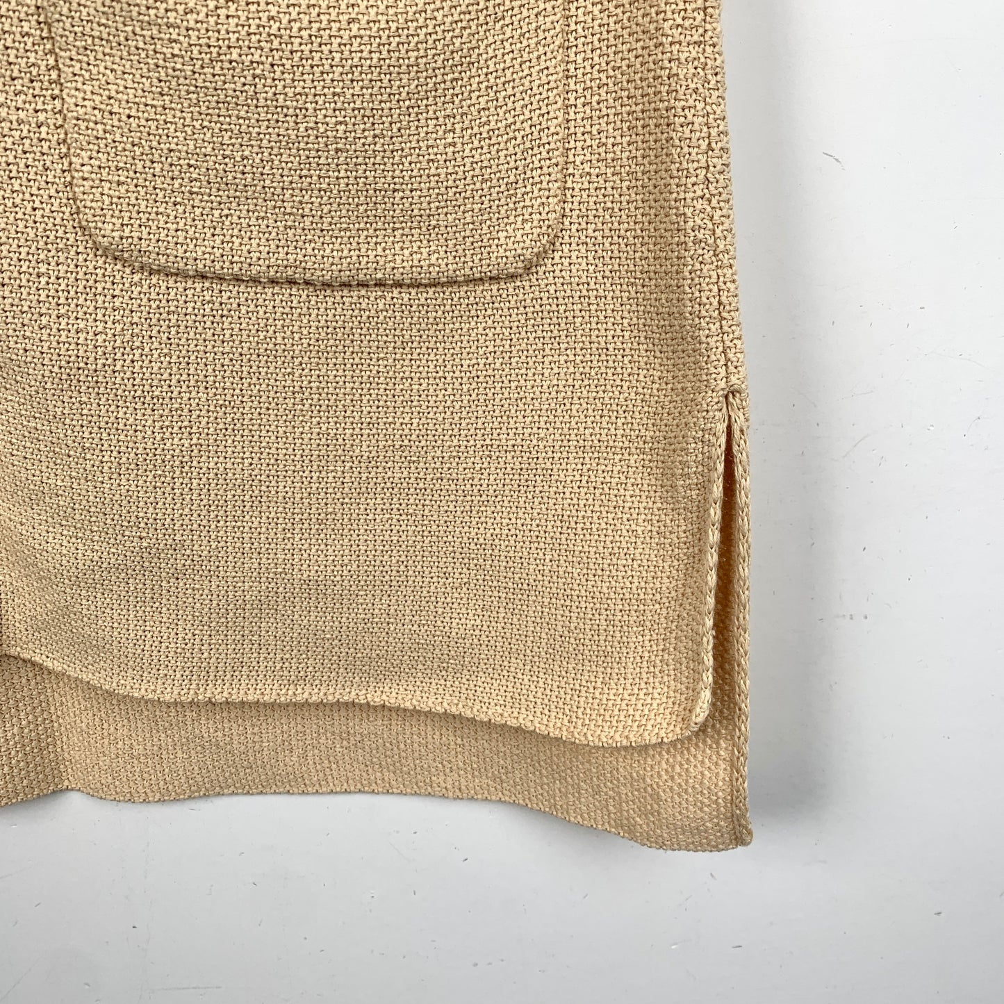 Chanel beige cotton knit sleeveless vest