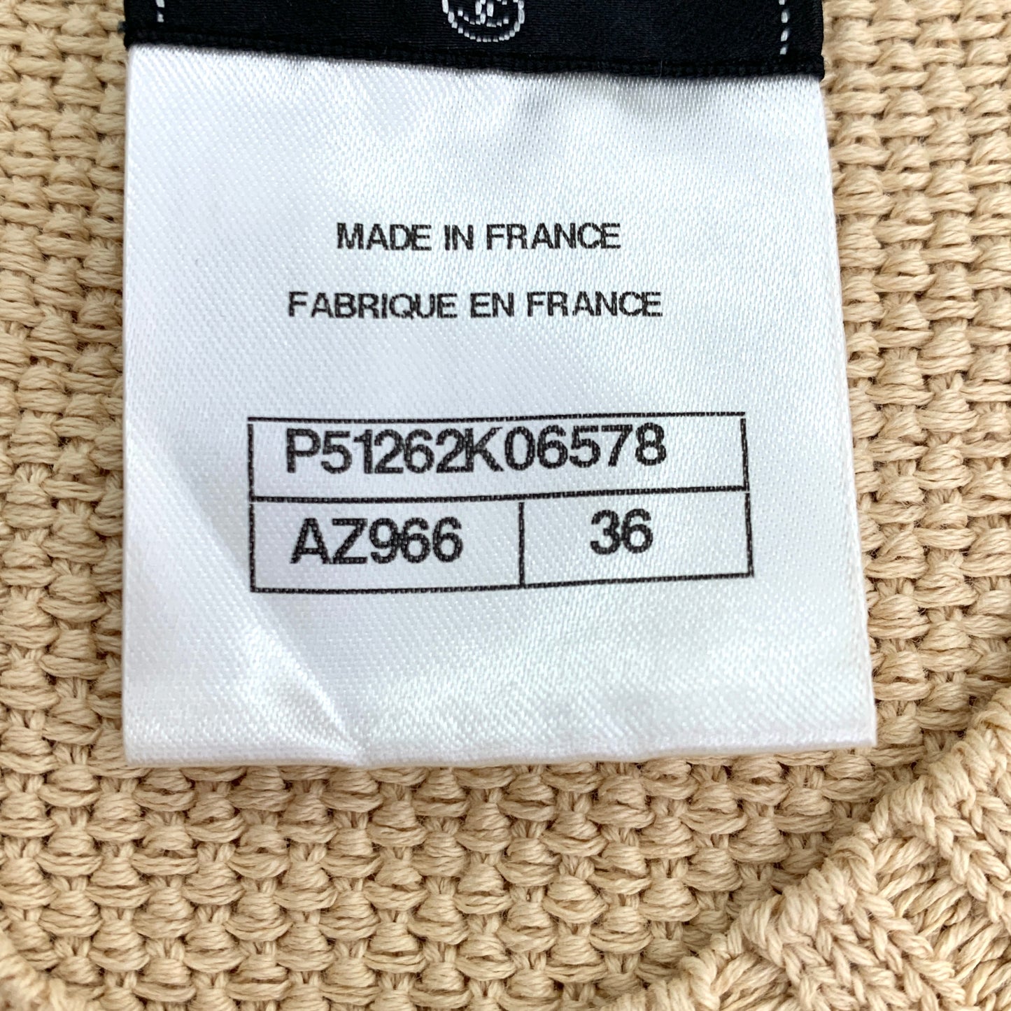 Chanel beige cotton knit sleeveless vest