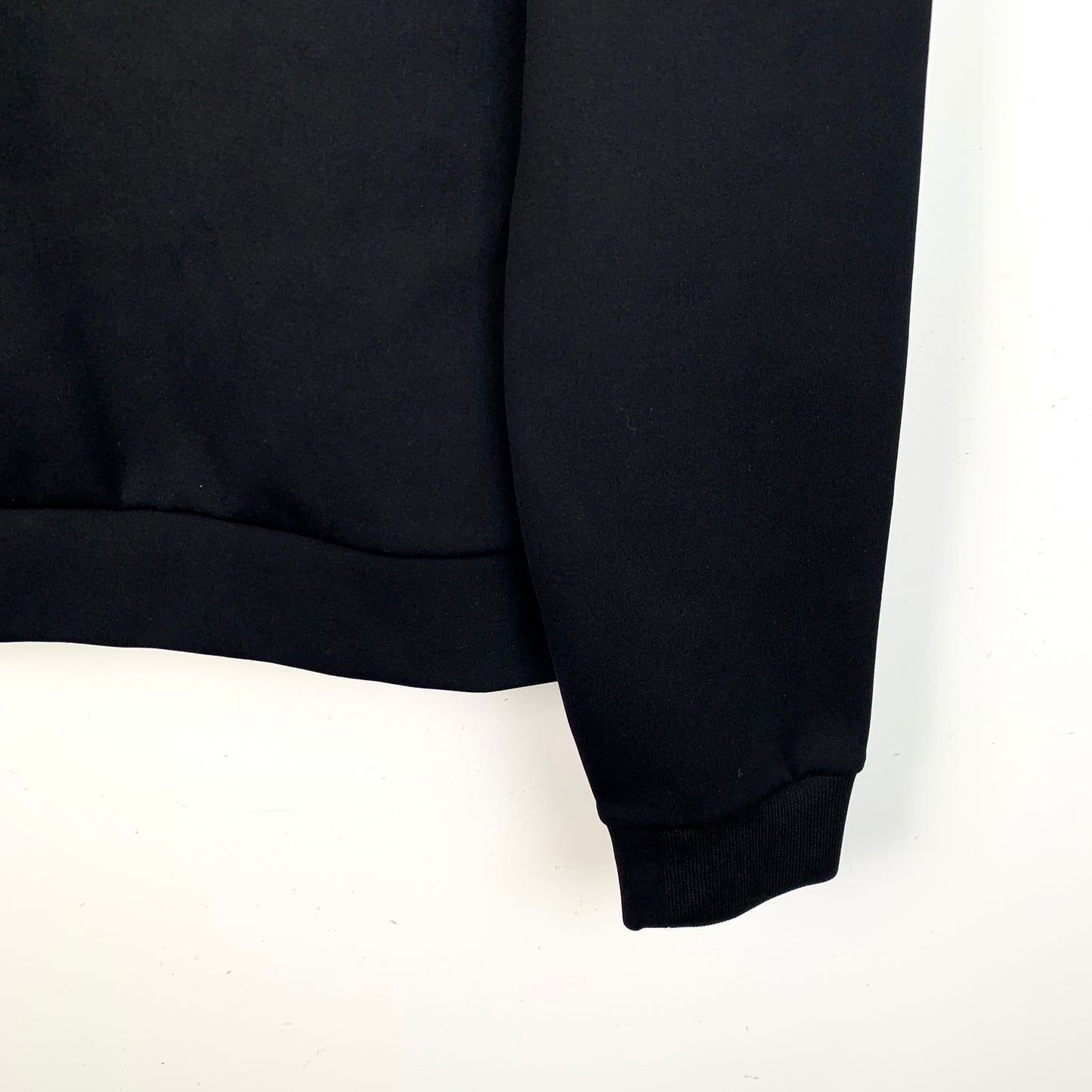 Prada black hooded half-zip long-sleeve sweatshirt