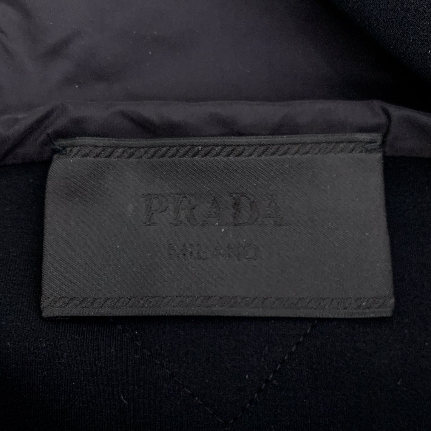 Prada black hooded half-zip long-sleeve sweatshirt