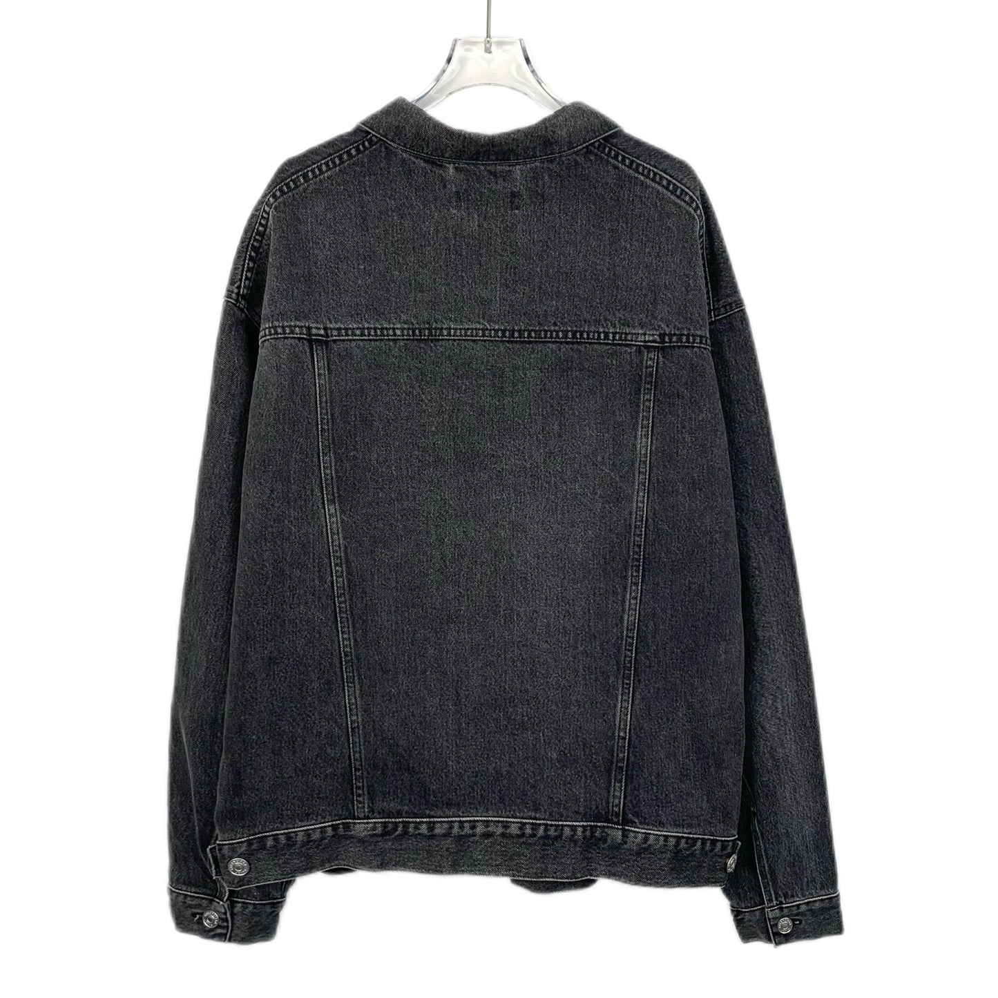 Balenciaga black and gray cotton denim jacket