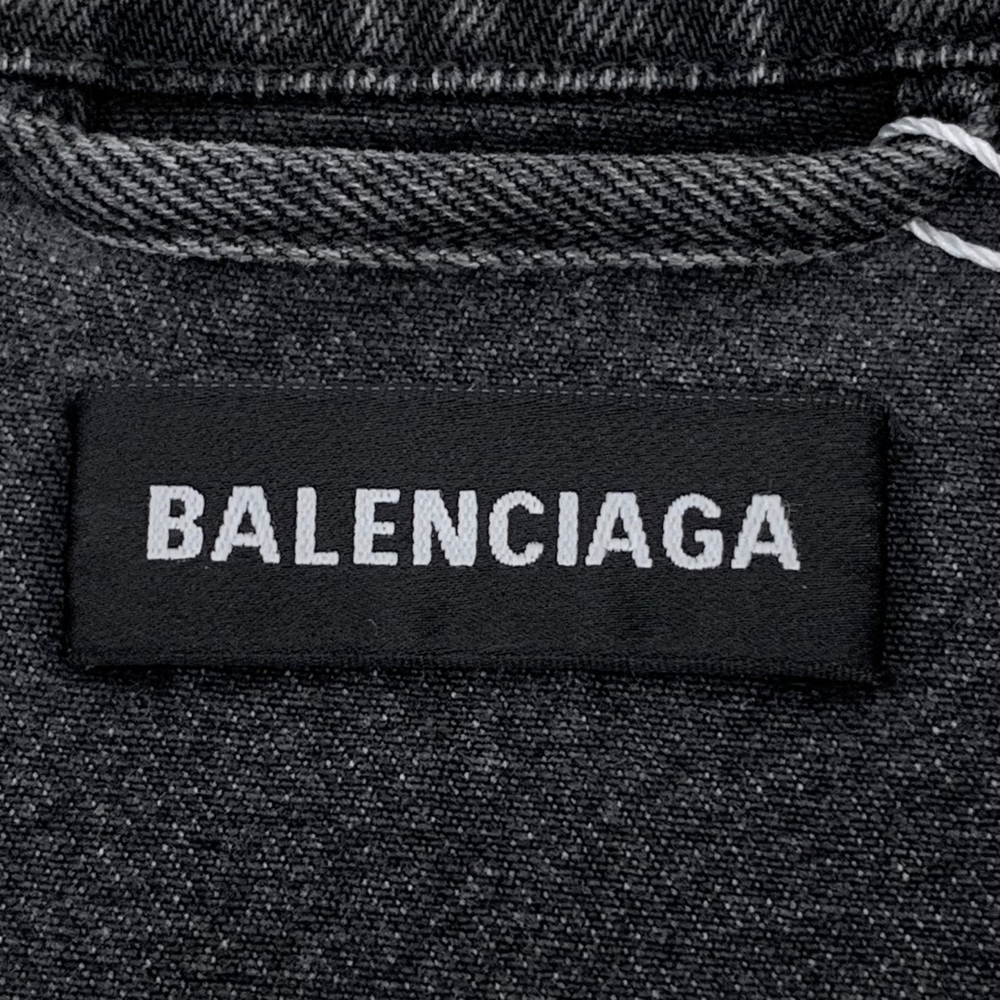 Balenciaga black and gray cotton denim jacket