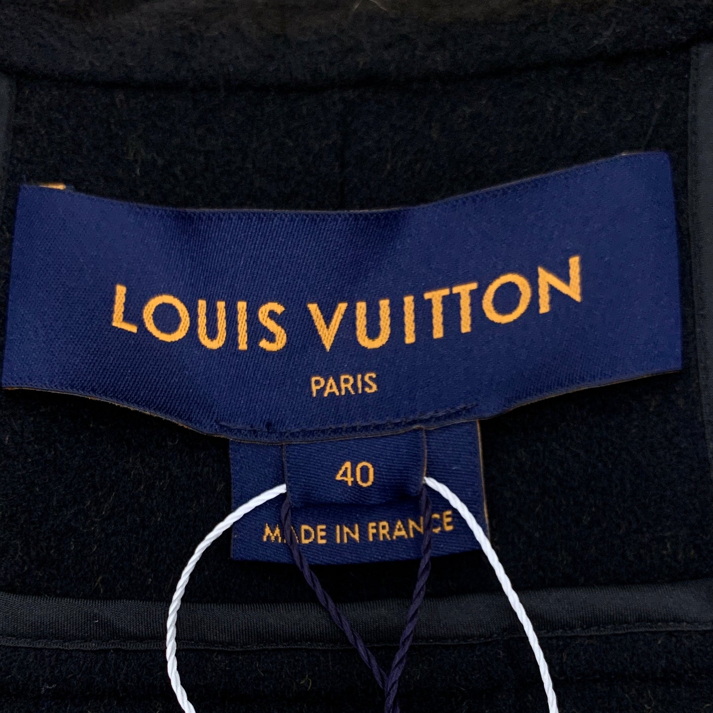 Louis Vuitton black lambswool cape coat