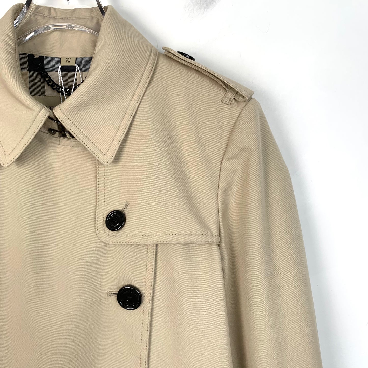 Burberry Brown Belted Cotton Trench Coat