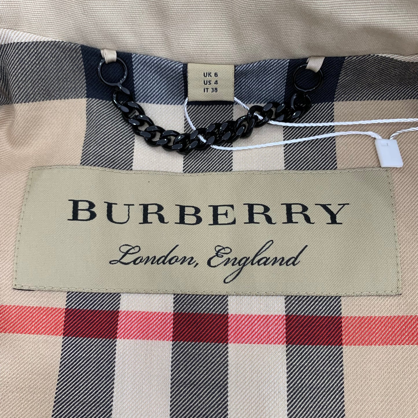 Burberry Brown Belted Cotton Trench Coat