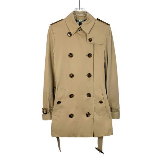 Burberry Brown Belted Cotton Trench Coat