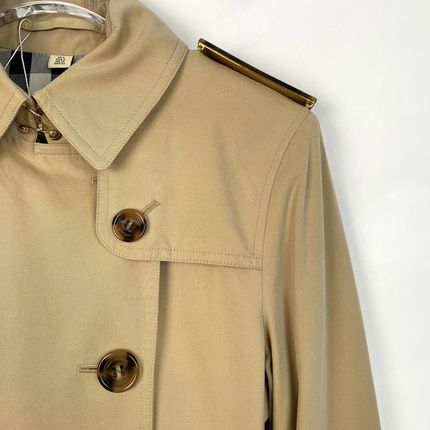 Burberry Brown Belted Cotton Trench Coat