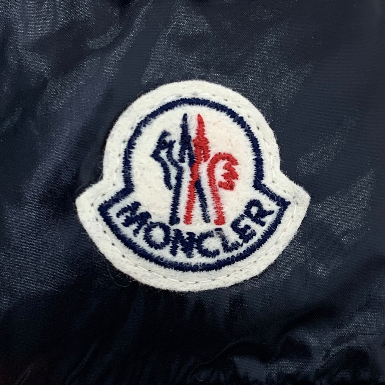 Moncler Moka Series Black Glossy Hooded Quilted Down Jacket with Logo Patch