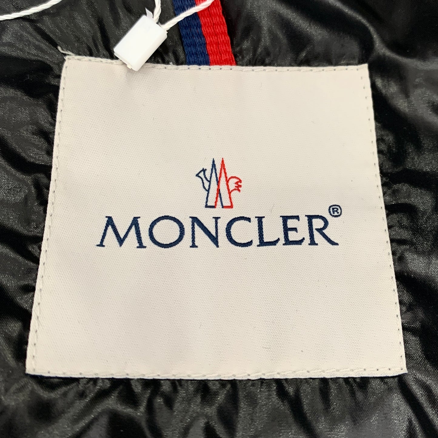 Moncler Moka Series Black Glossy Hooded Quilted Down Jacket with Logo Patch