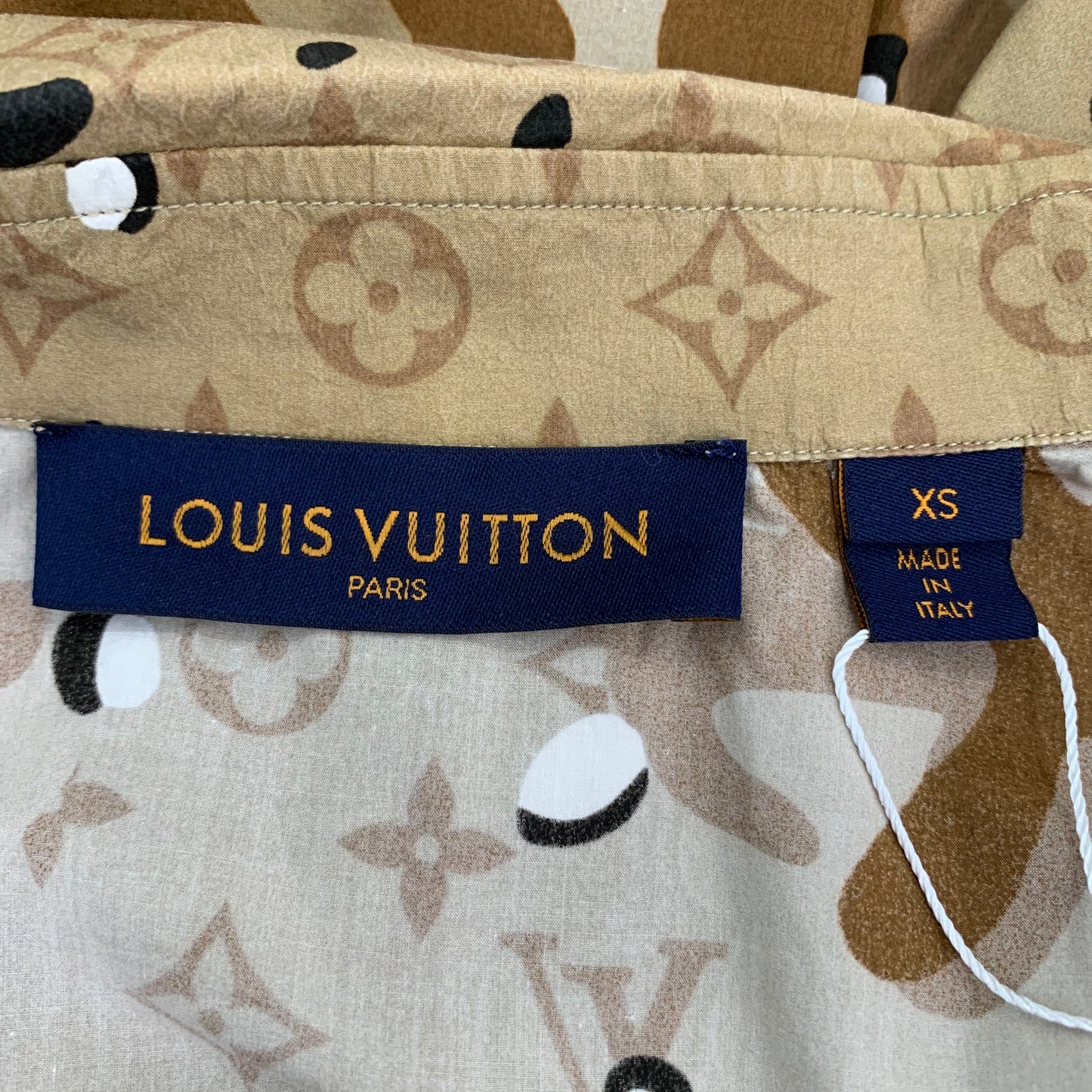 Louis Vuitton Camouflage Monogram Print Cotton Long-Sleeve Shirt,