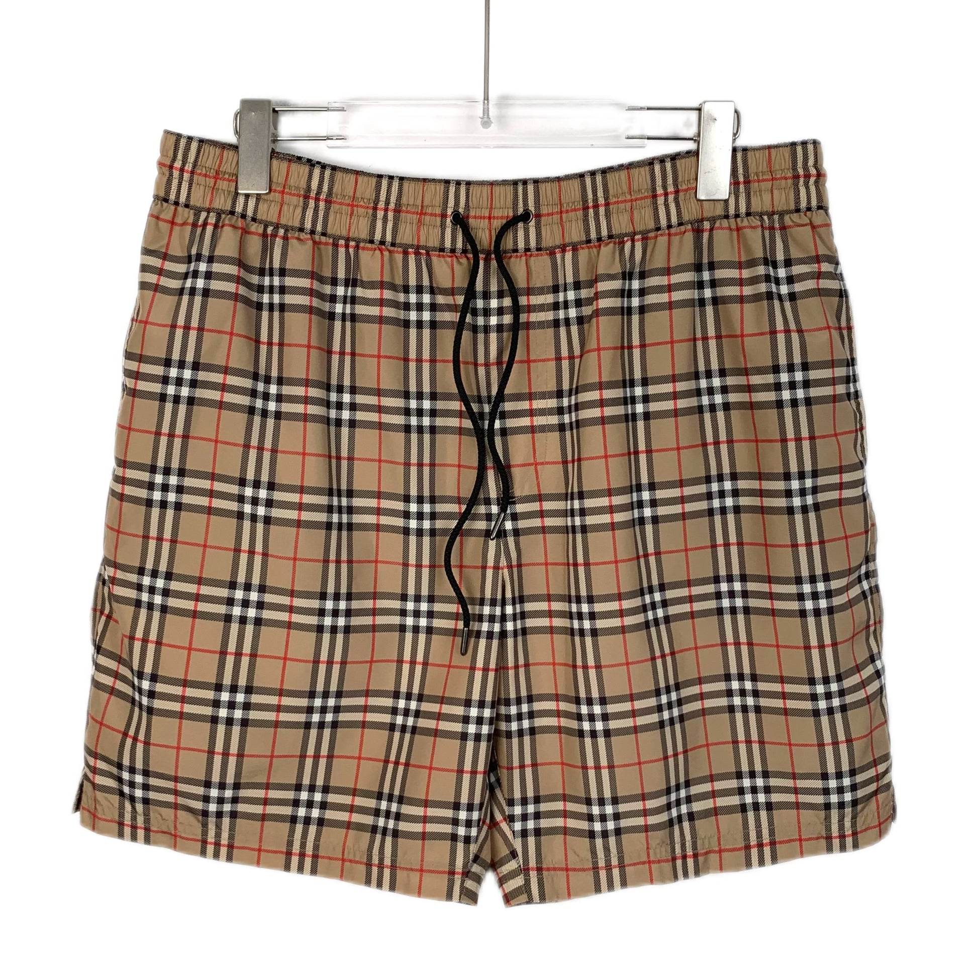 Burberry Brown Check Elastic Waist Drawstring Shorts