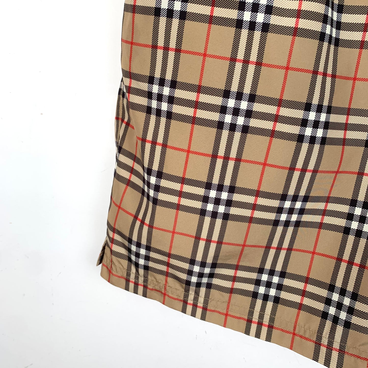 Burberry Brown Check Elastic Waist Drawstring Shorts