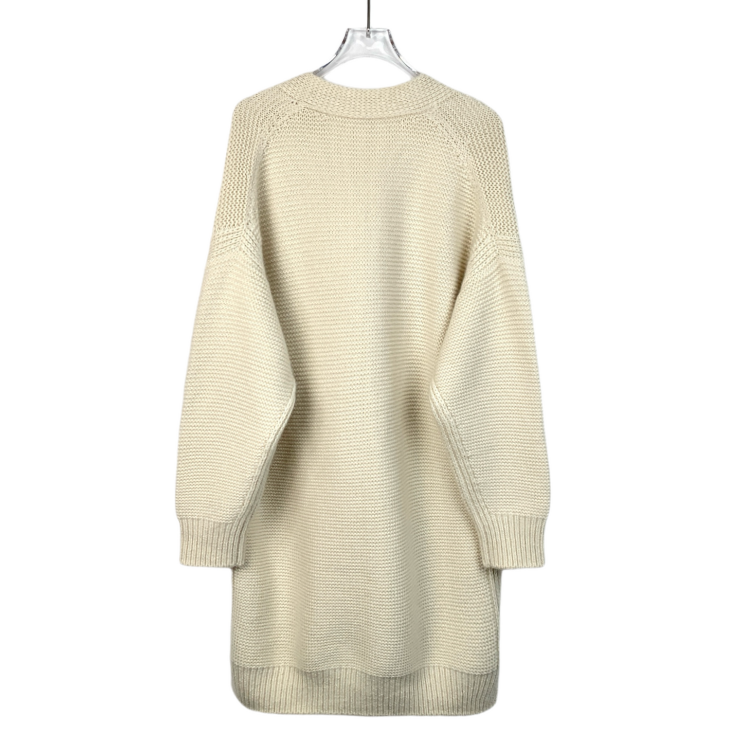 Hermès Beige Single-Breasted Mid-Length Cashmere Cardigan