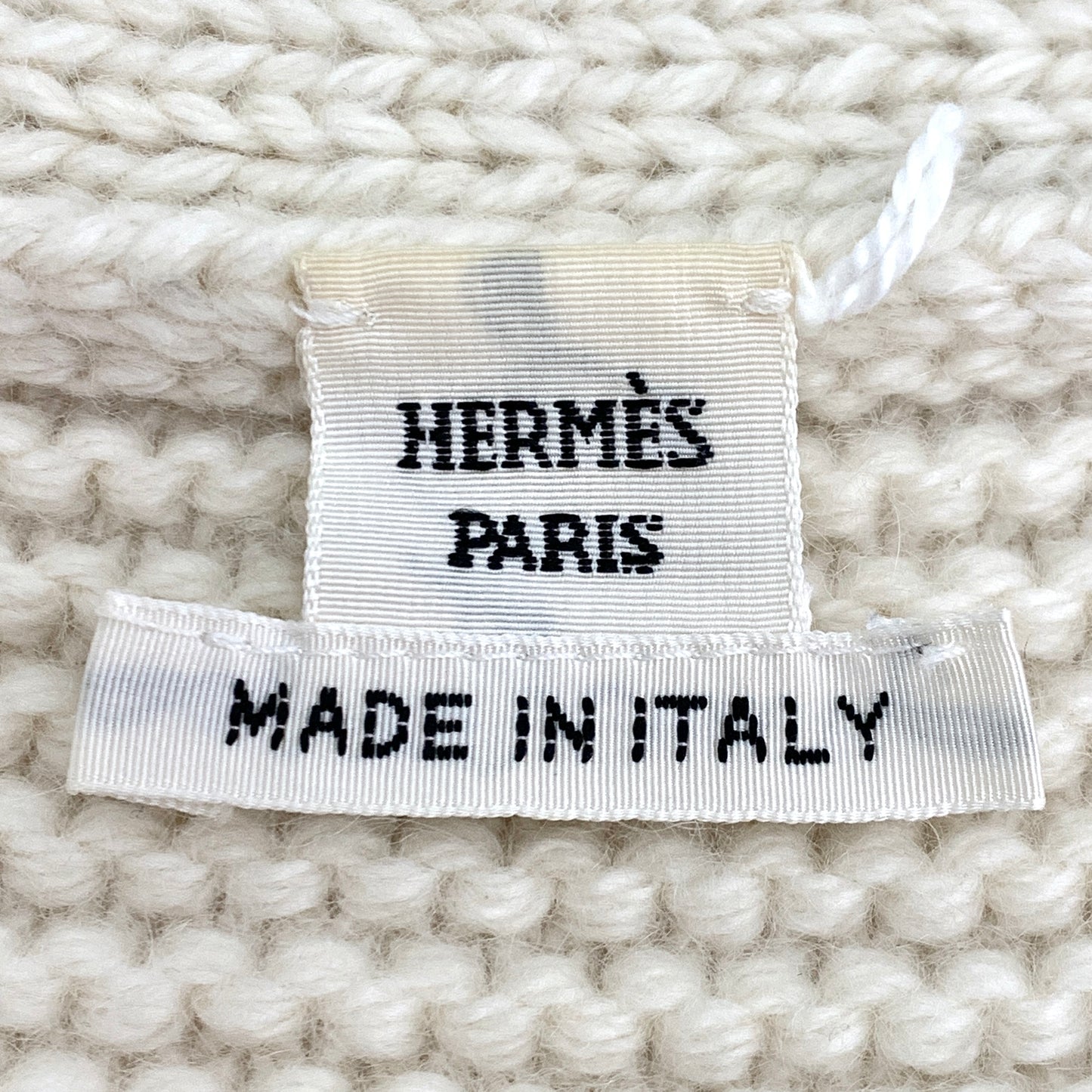 Hermès Beige Single-Breasted Mid-Length Cashmere Cardigan