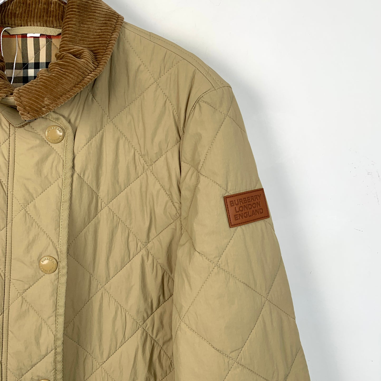 Burberry Khaki Quilted Cotton Jacket