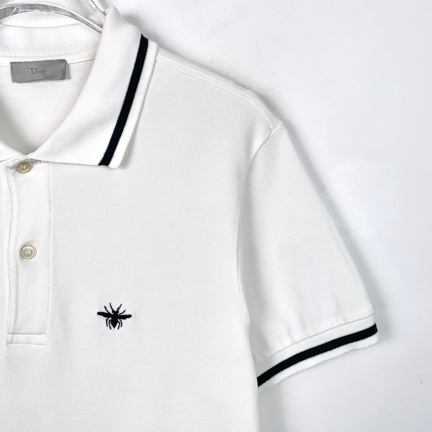 Dior White Cotton Polo Shirt