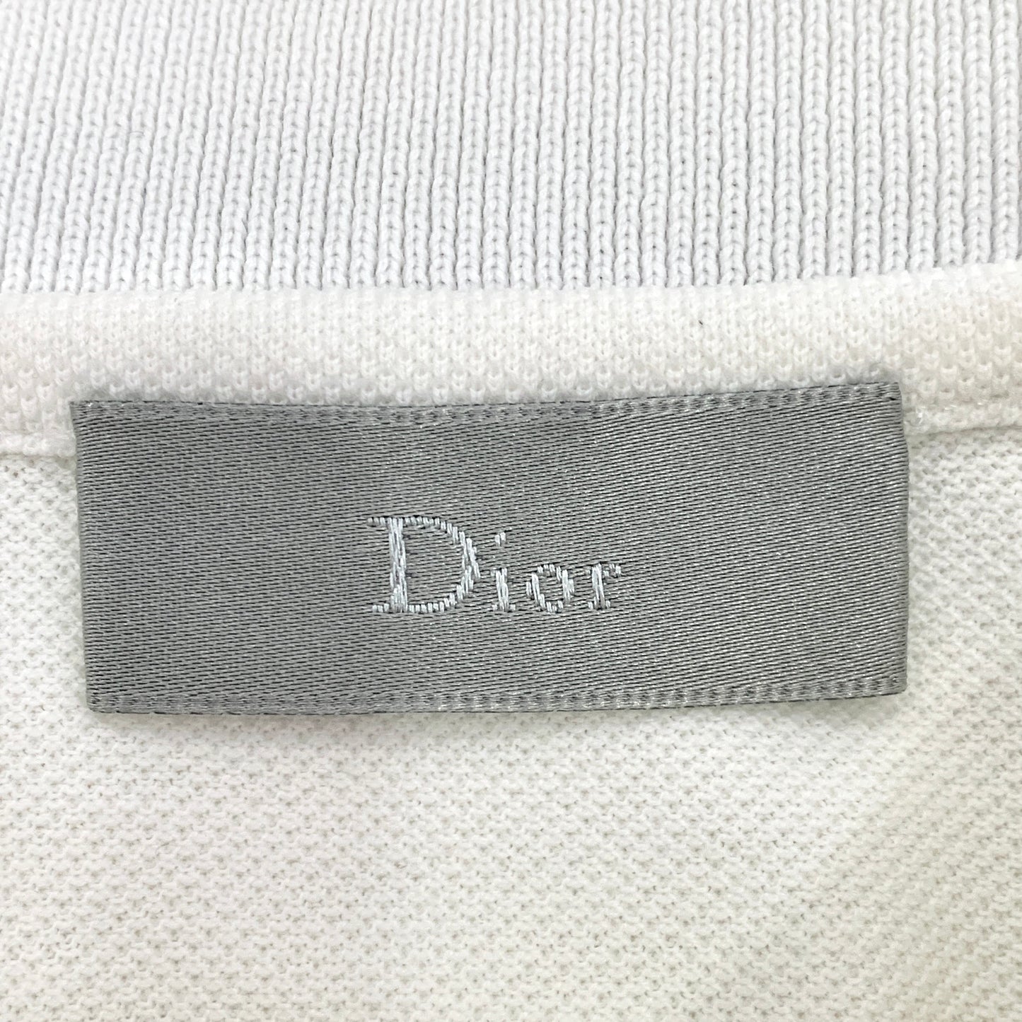 Dior White Cotton Polo Shirt