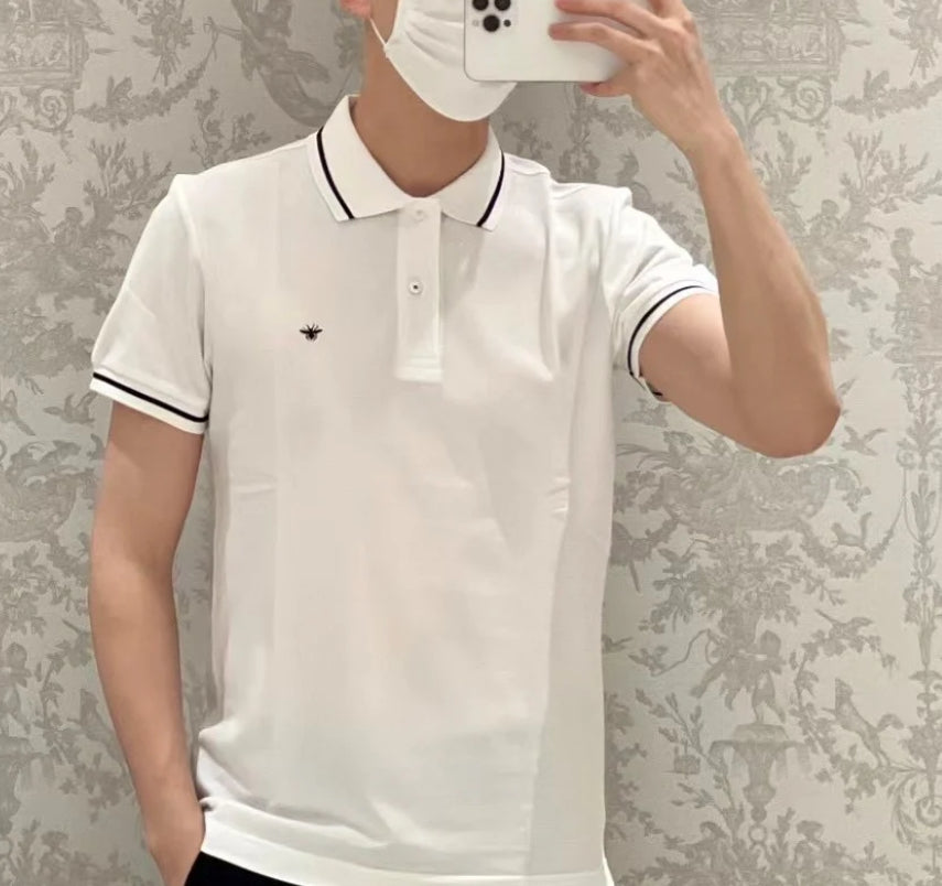 Dior White Cotton Polo Shirt