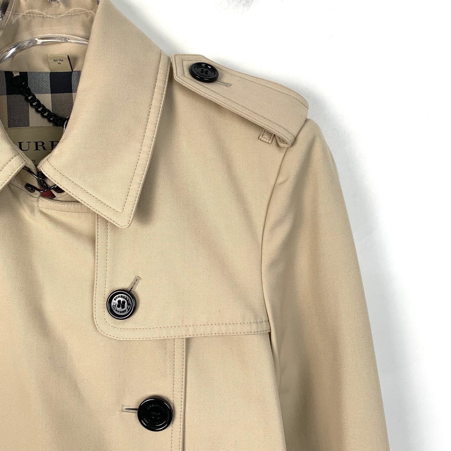 Burberry Brown Double-Breasted Trench Coat